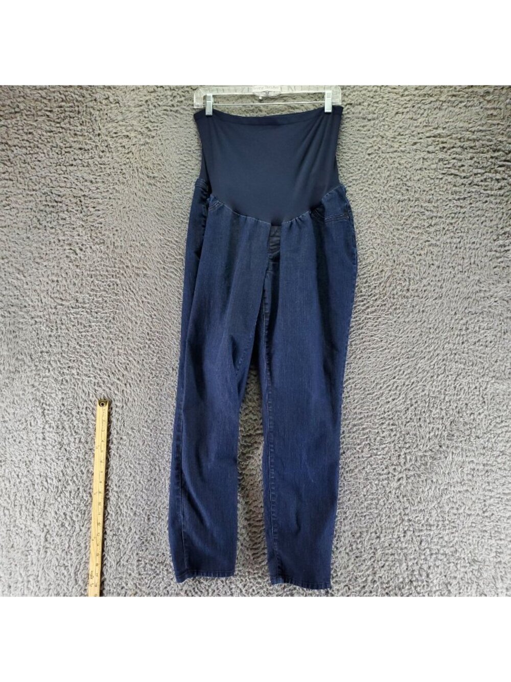 American Star Jeans Womens 1X Maternity Blue Cotton Blend Straight Leg Stretch